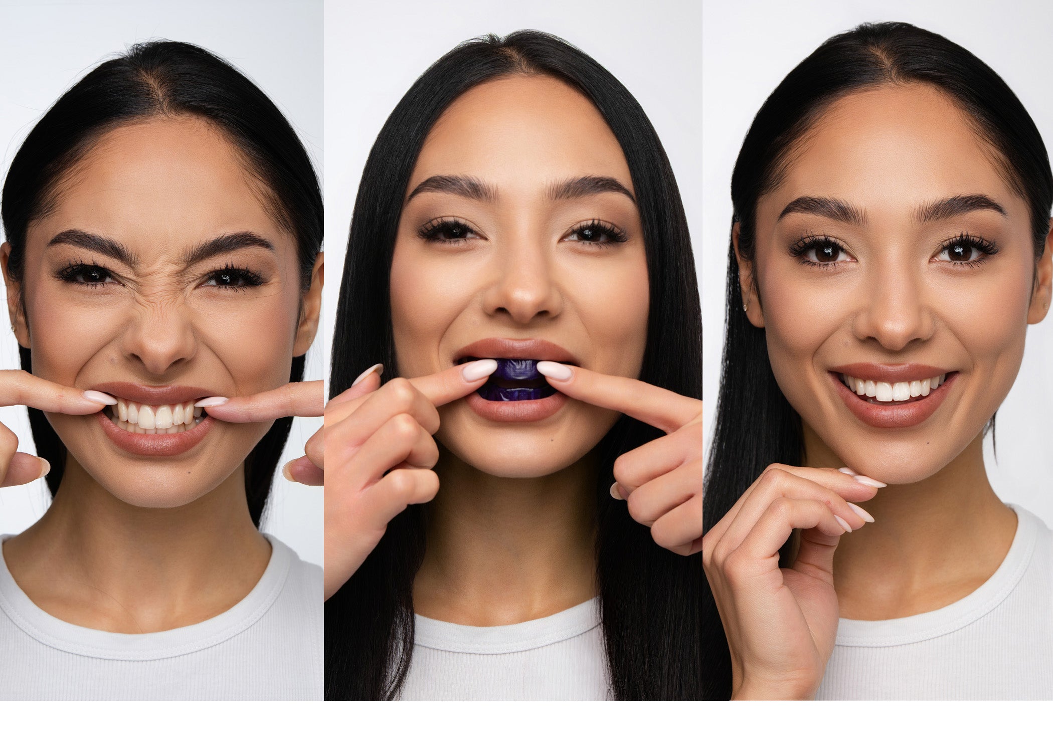 V24 violetas zobu balināšanas strēmeles